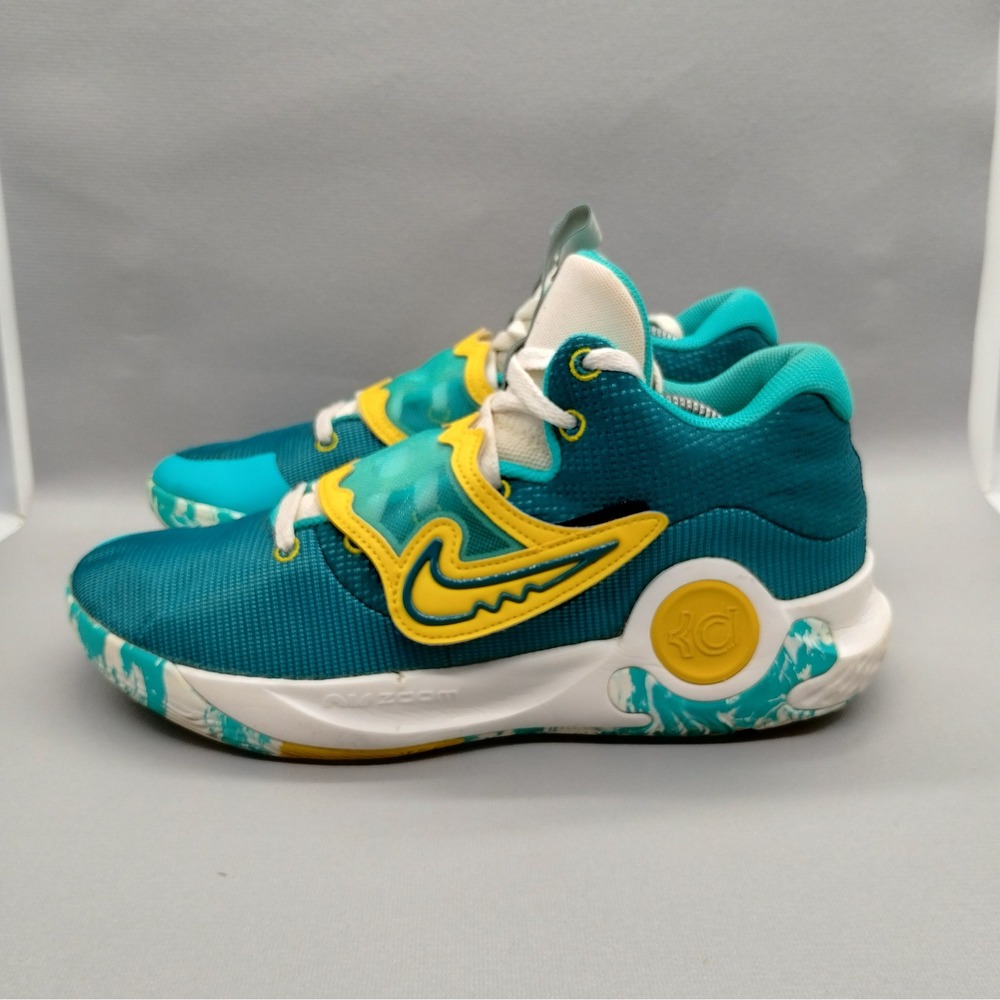 Nike KD Trey 5 X Mens Basketball Shoes Teal‎ Yellow White DD9538-300 Size 11